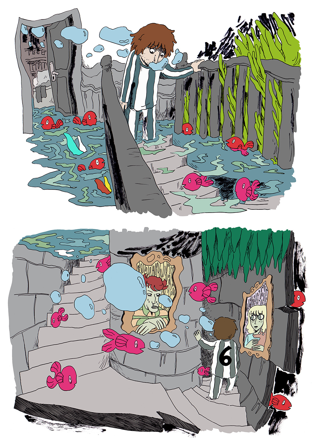 - Le fond de la piscine- page 8