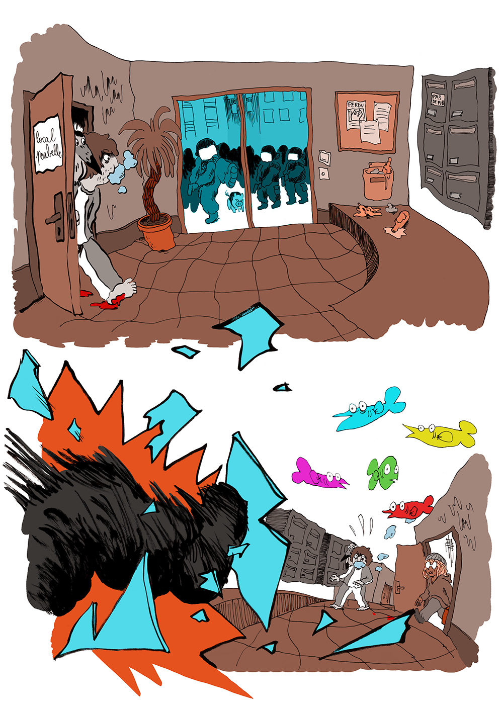 - Le fond de la piscine- page 56