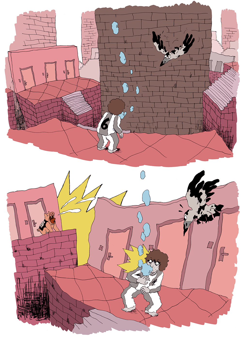 - Le fond de la piscine- page 62