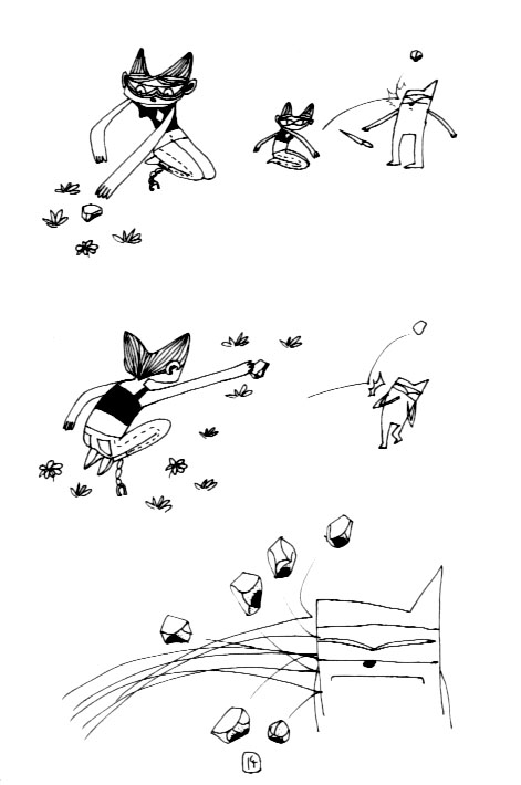 - Les lignes noires des mots de détail- page 14