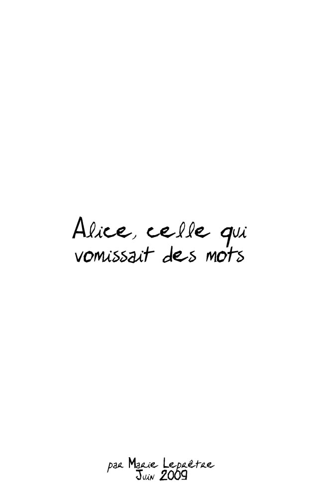 - Alice, celle qui vomissait des mots- page 2