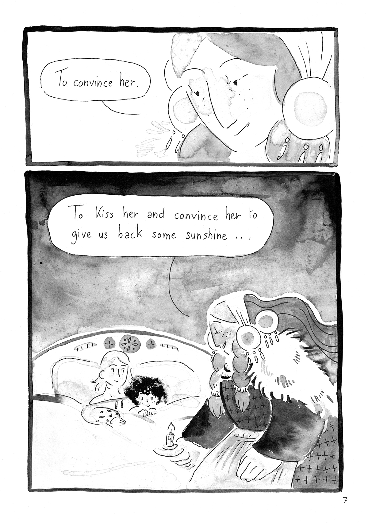 - He must convince her- page 8