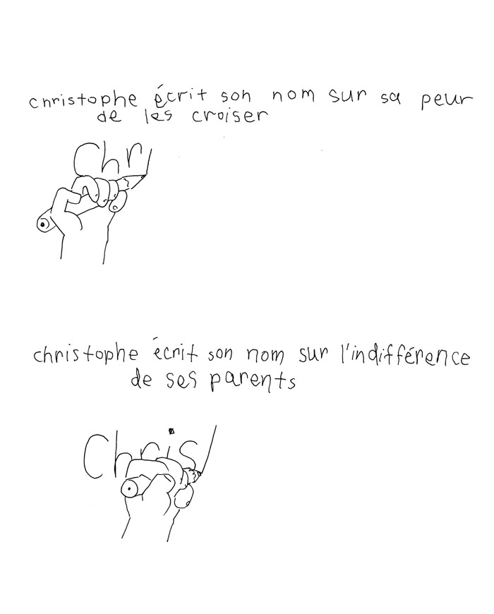 - Christophe écrit son nom- page 8
