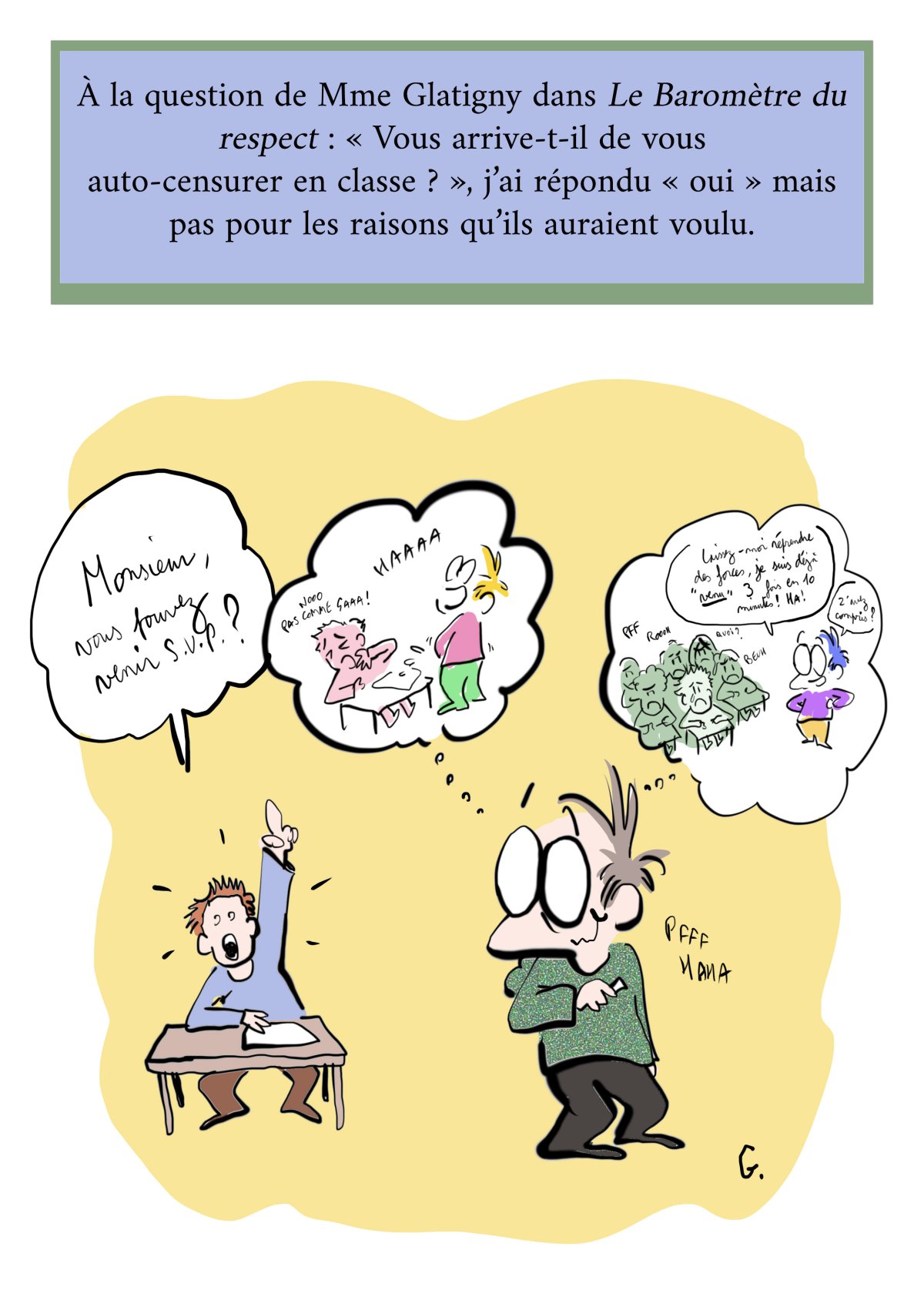 - Ma vie de prof (c'est un titre de merde, on est d'accord)- page 398