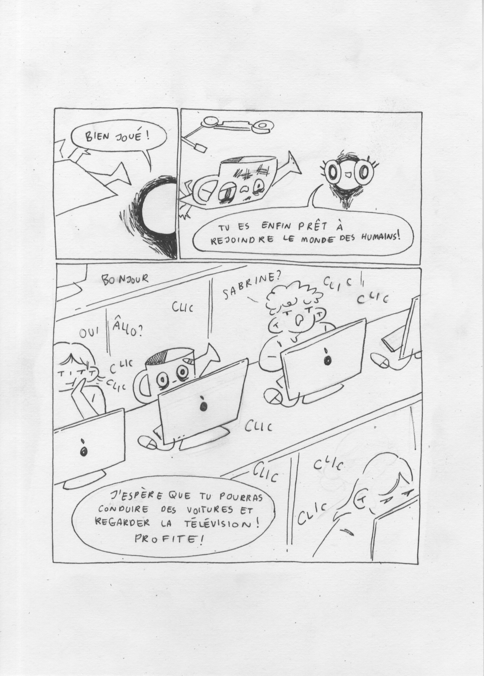 - Je veux conduire des voitures et regarder la télé- page 12