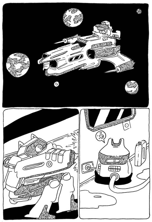  Bastien-Christophe - This is the story of Robots cleaning up a spaceship and a Guy who gets bored in space.page 2